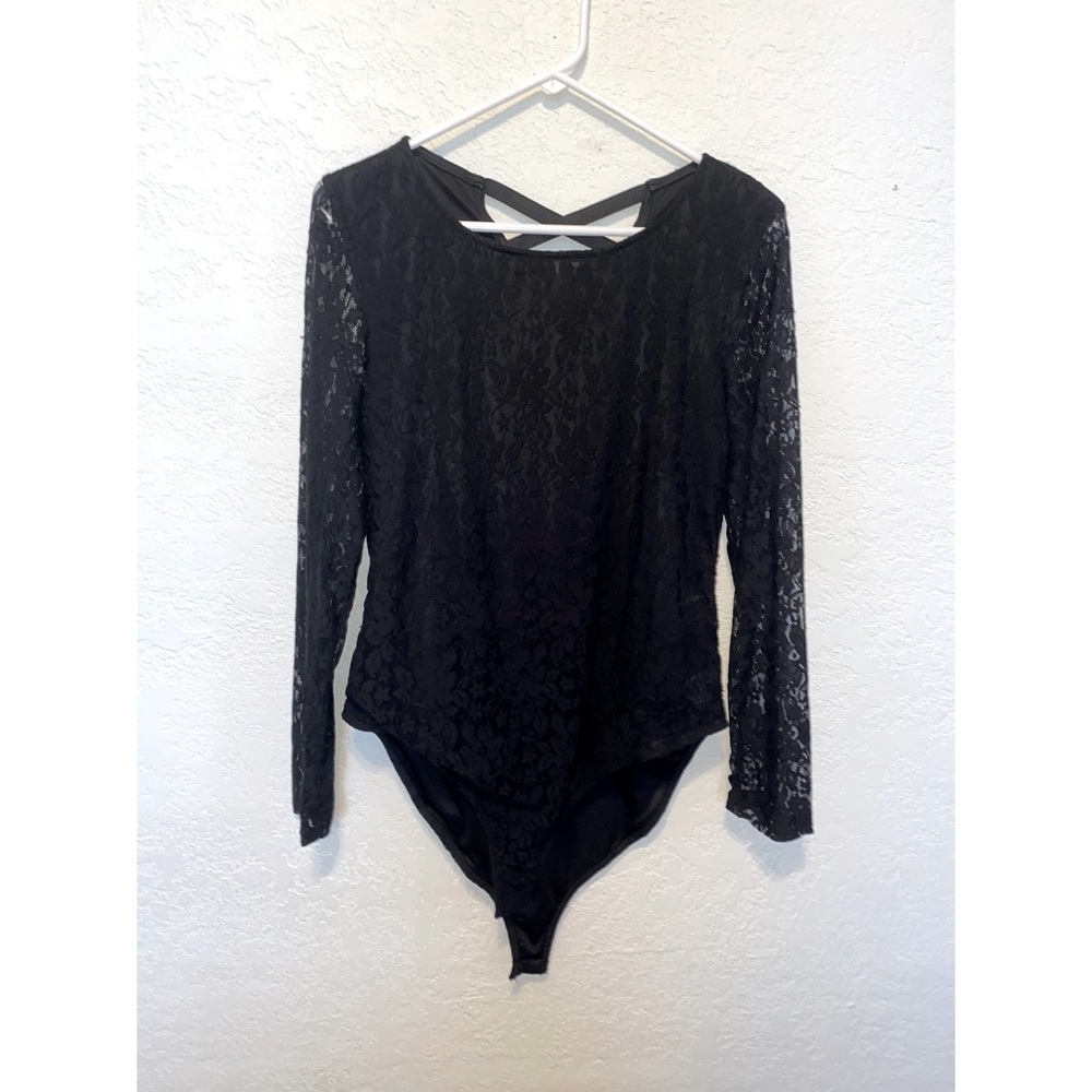 Black lace bodysuit size L